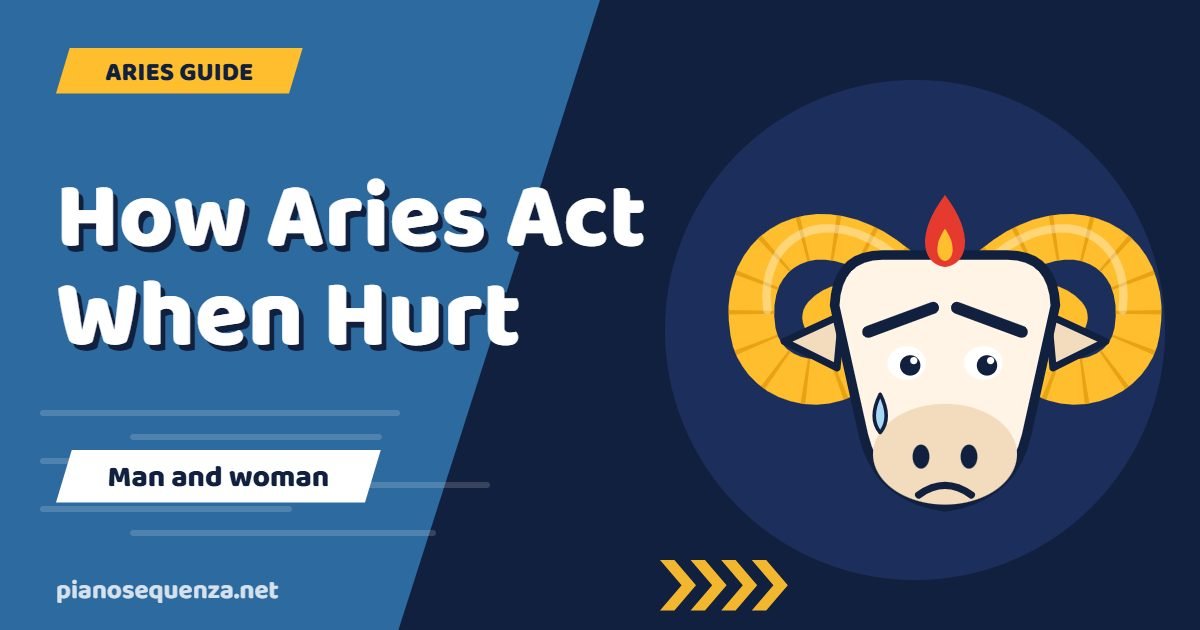 How Aries act when hurt, with a sad ram mascot
