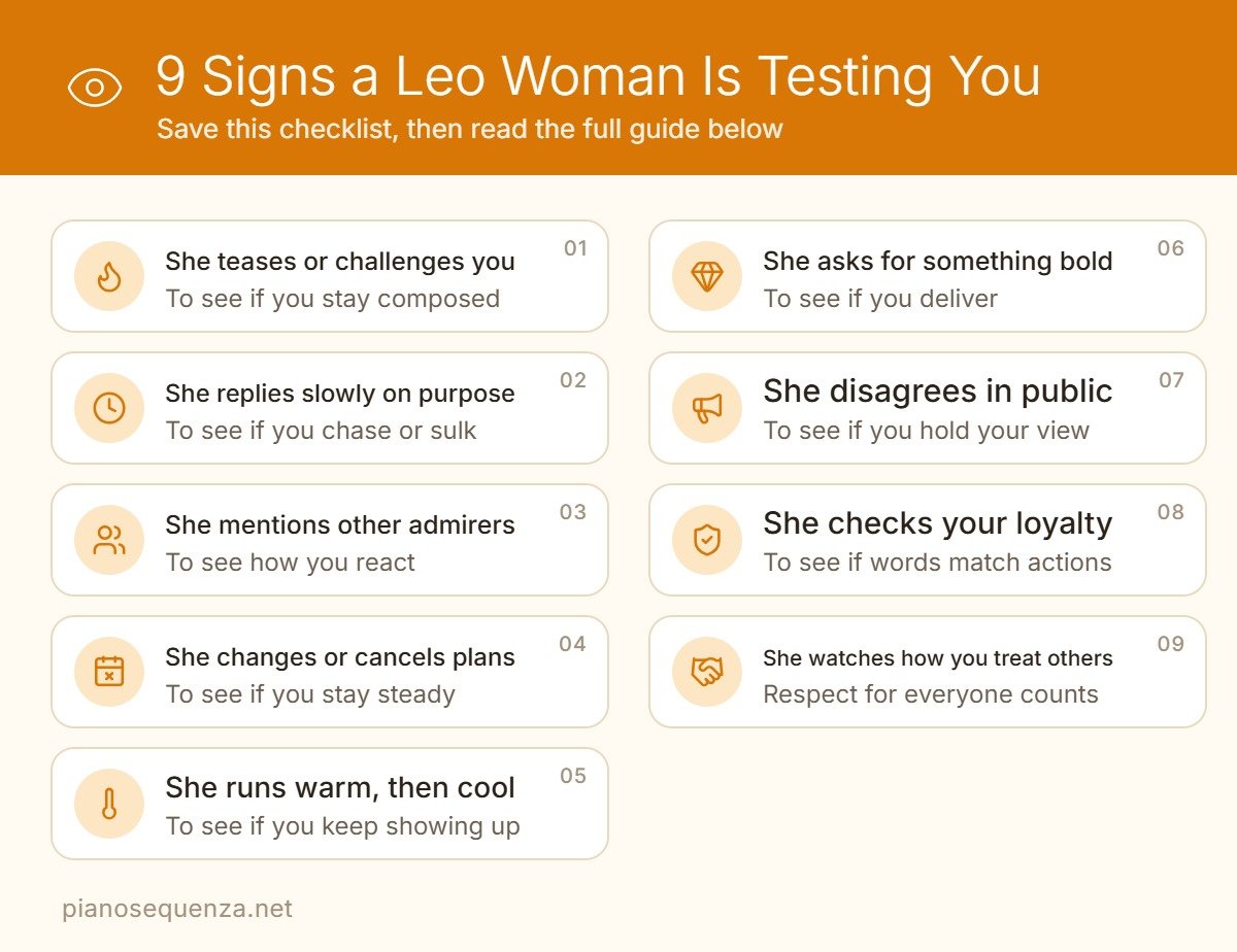 9 signs a Leo woman is testing you Checklist of nine signs a Leo woman is testing you