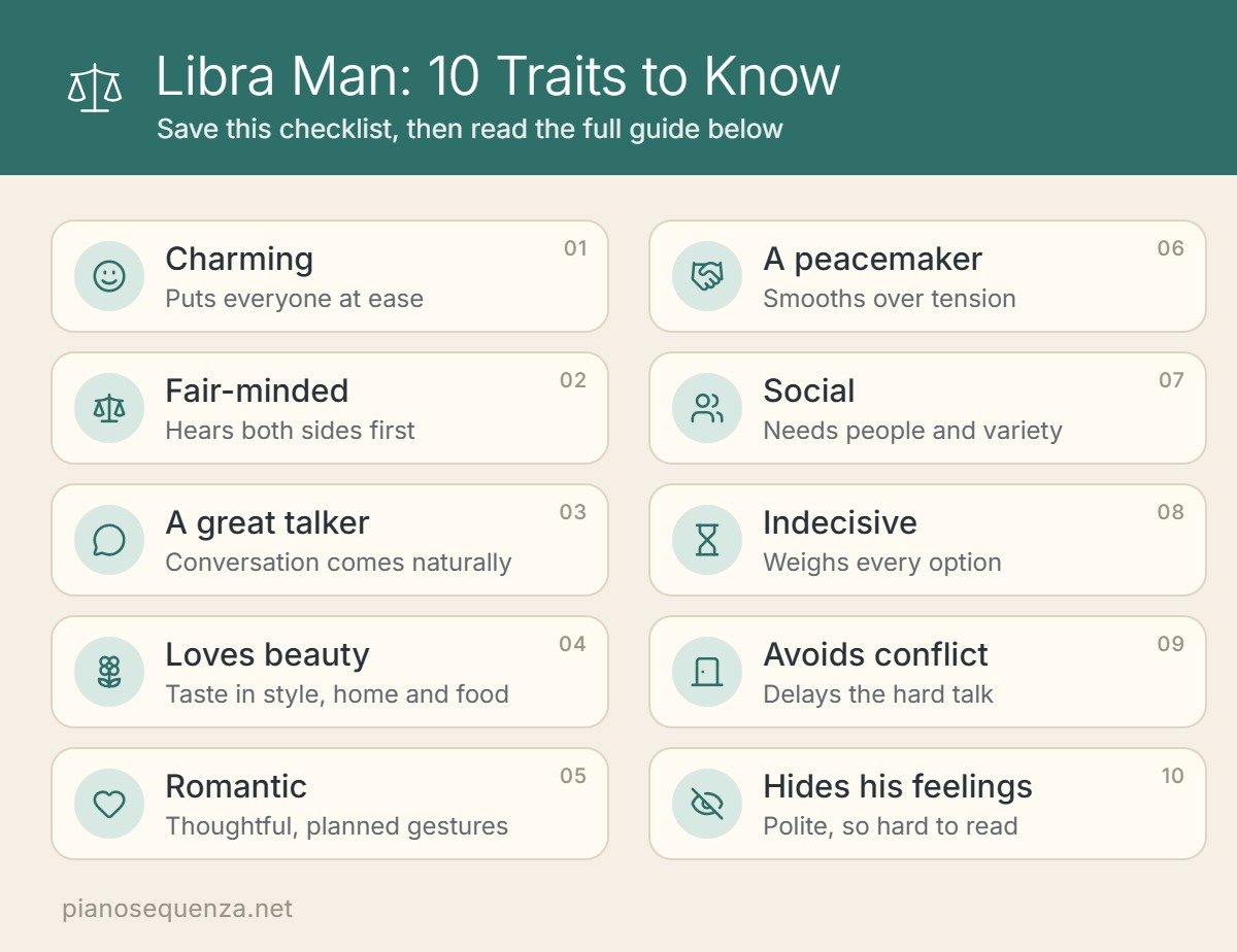 Checklist of 10 Libra man traits
