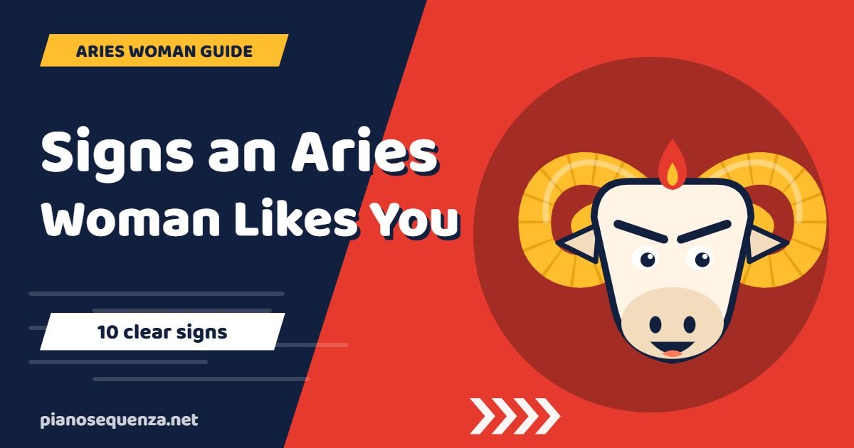 Signs an Aries woman likes you, with a grinning ram mascot