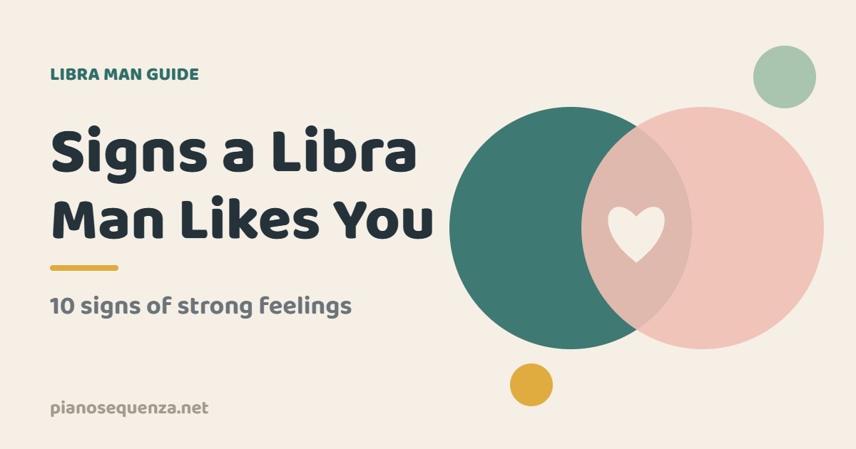 Signs a Libra man likes you: two overlapping circles with a heart in the middle, guide to ten signs of strong feelings