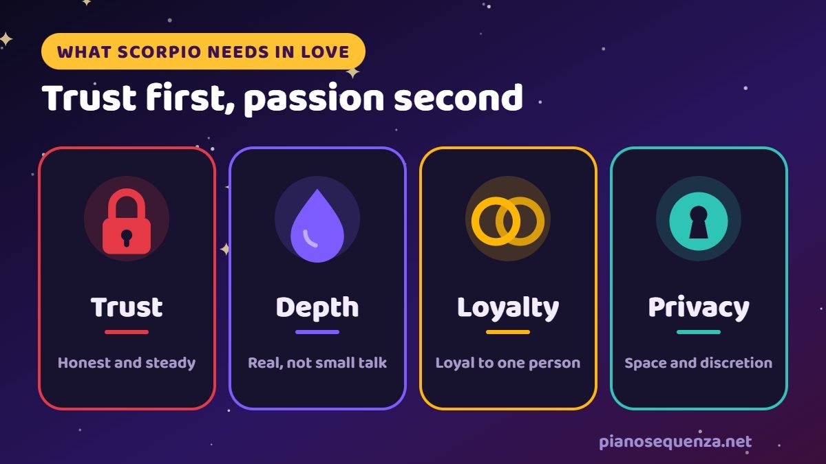 What Scorpio needs in love: trust, depth, loyalty and privacy